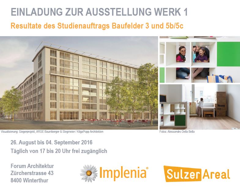 Einladungskarte Ausstellung Werk 1