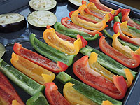 Farbiges Gemüse auf Grill