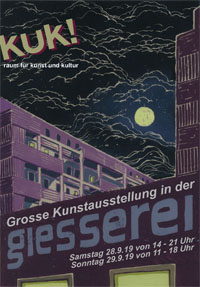 Plakat grosse Kunstausstellung Giesserei