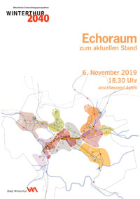 Flyer Titelbild öffentlicher Echoraum Winterthur 2040